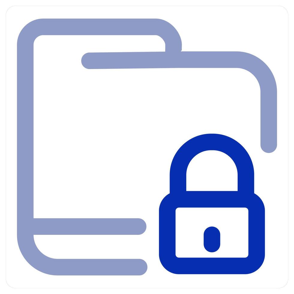 Lock Folder icon concept vector