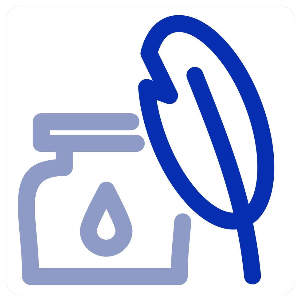 Inkpot icon concept vector