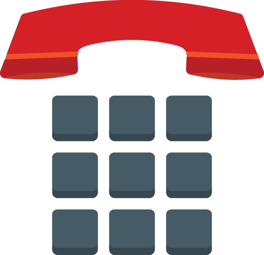 A red telephone icon on a white background vector