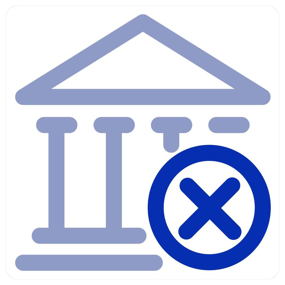Remove Bank icon concept vector