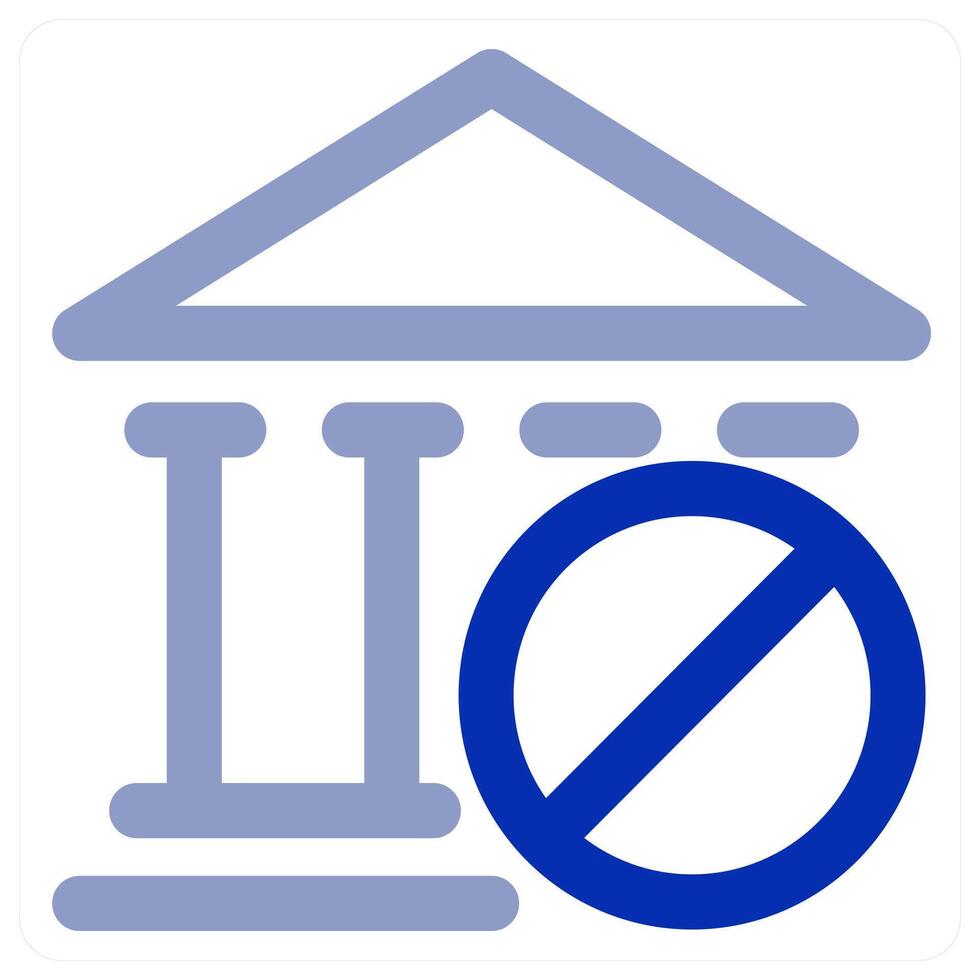 Bank Prohibited icon concept vector