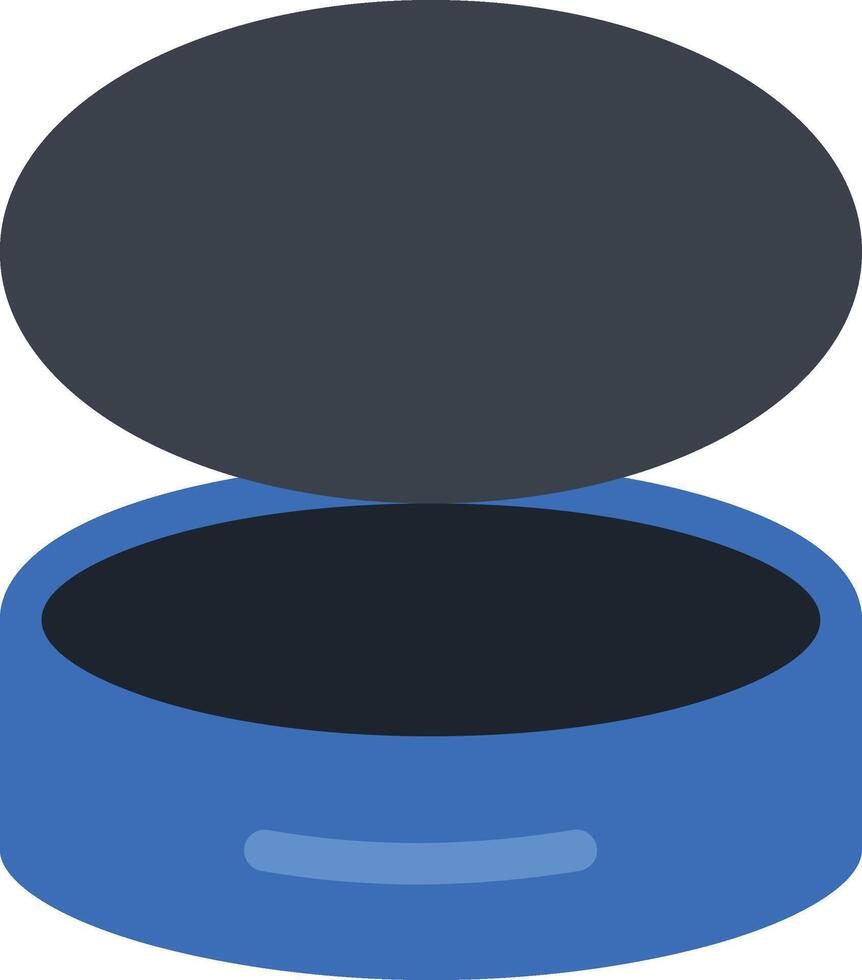 A blue box with a black lid vector