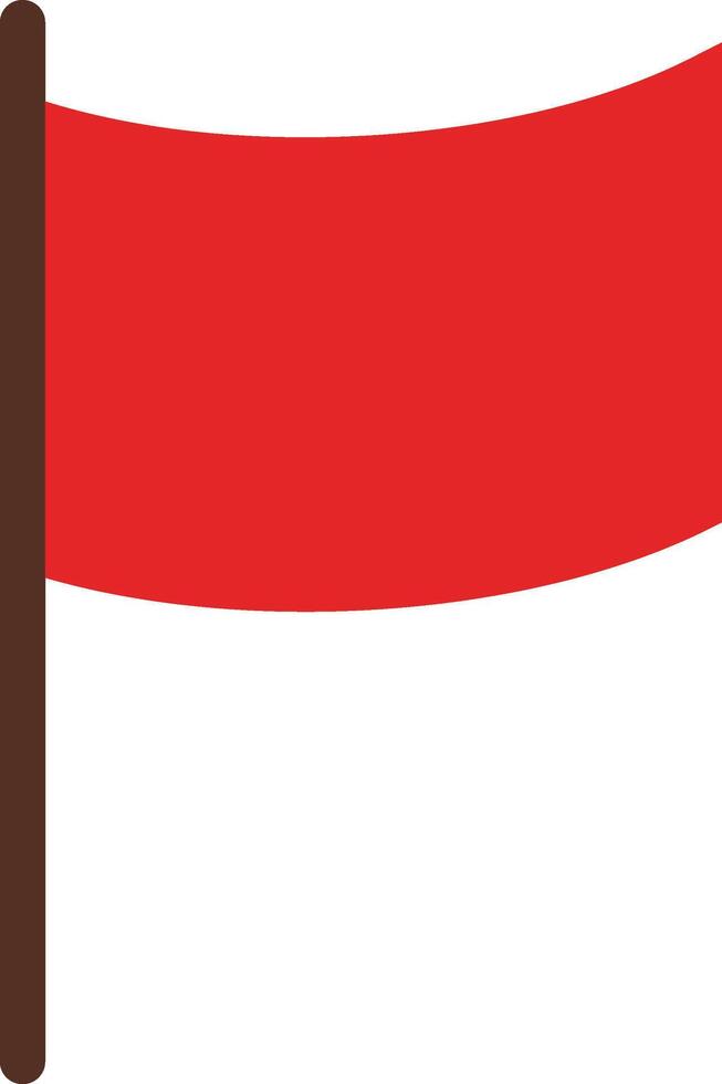 A red flag with a white background vector