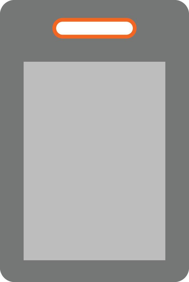 A gray and orange square with a light bulb vector