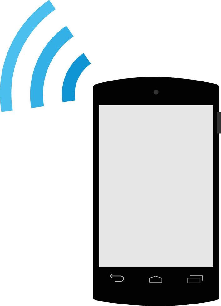Mobile phone with wifi icon vector