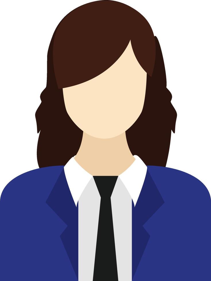A woman in a blue suit and tie vector