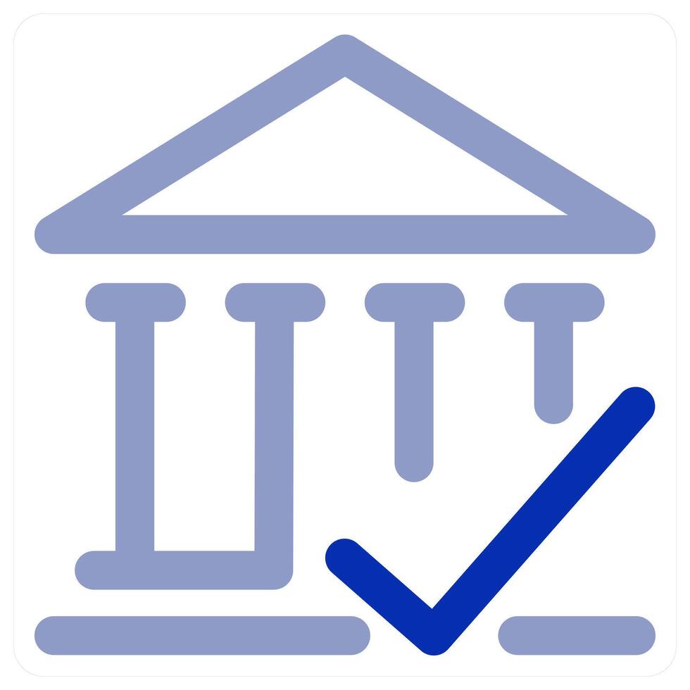 Approve Bank icon concept vector