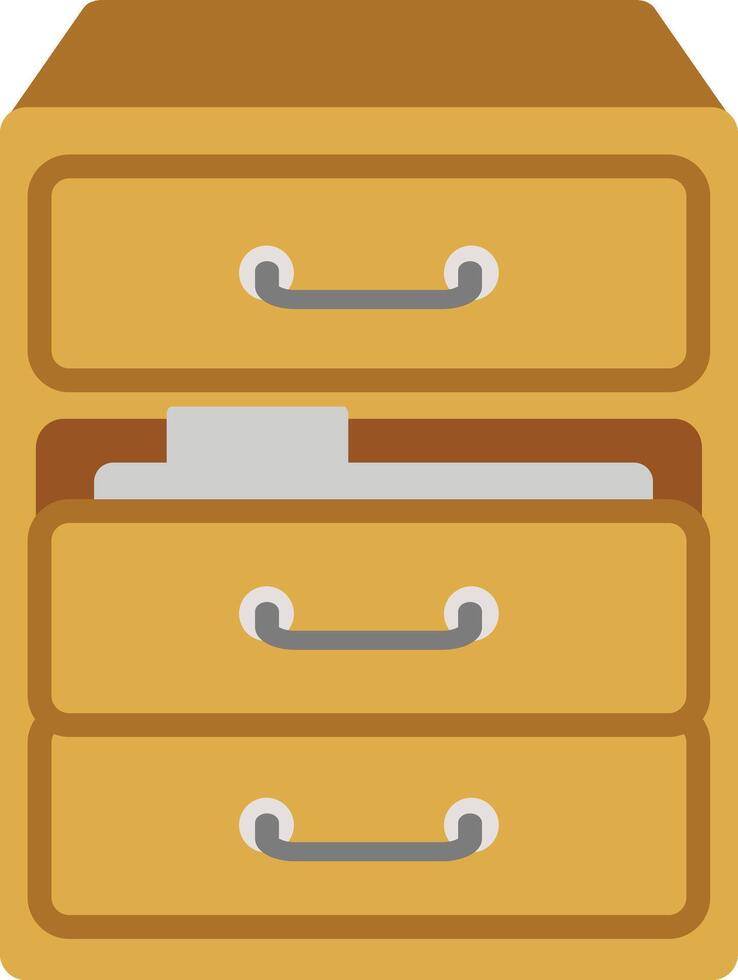 A file cabinet with two drawers vector