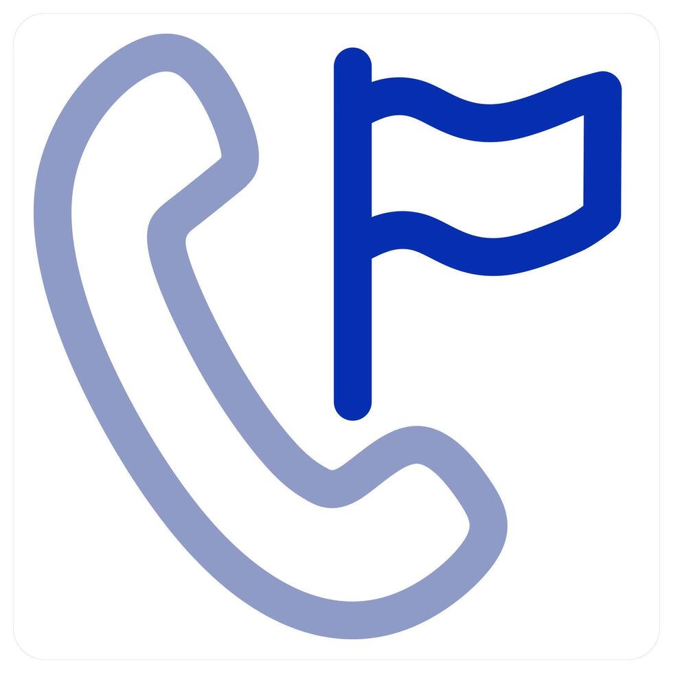 Flag call icon concept vector