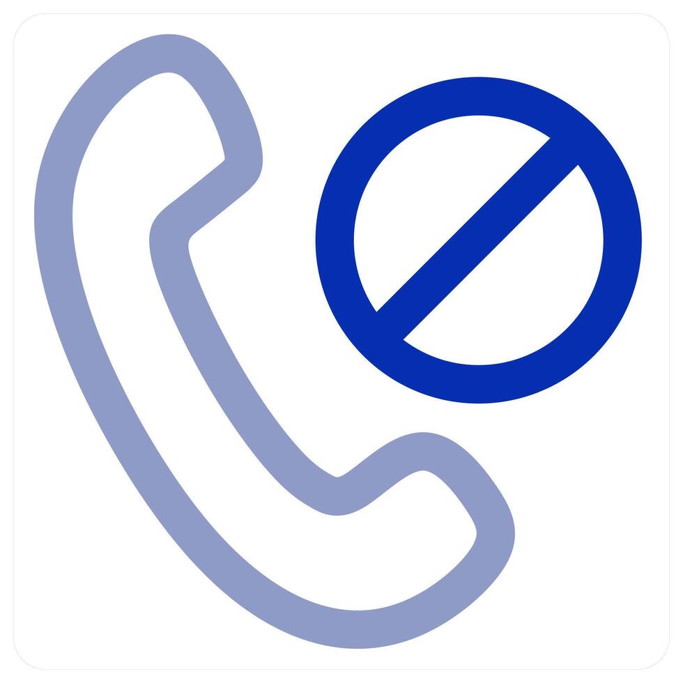 Call Prohibited icon concept vector