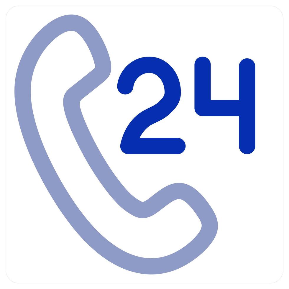 24x7 Call icon concept vector
