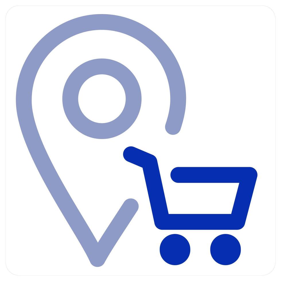 Cart Location icon concept vector