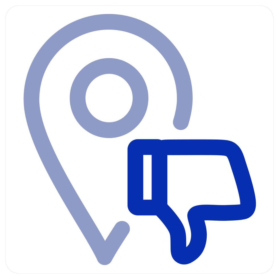 Dislike Location icon concept vector