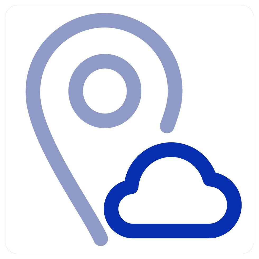 Cloud Location icon concept vector