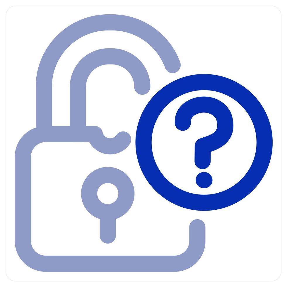 Lock Query icon concept vector
