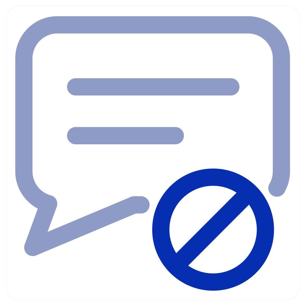 Message Prohibited icon concept vector