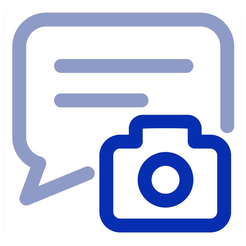 Camera Message and camera icon concept vector
