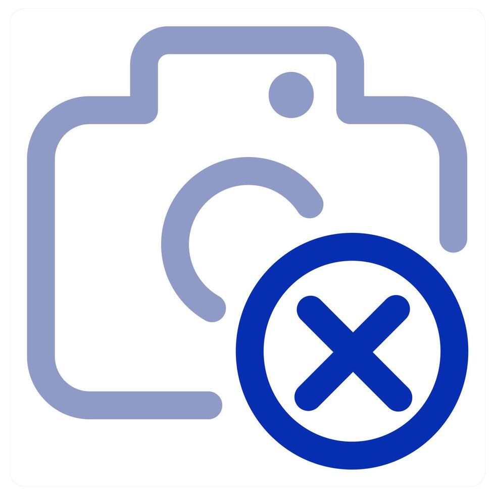 Wrong Camera icon concept vector