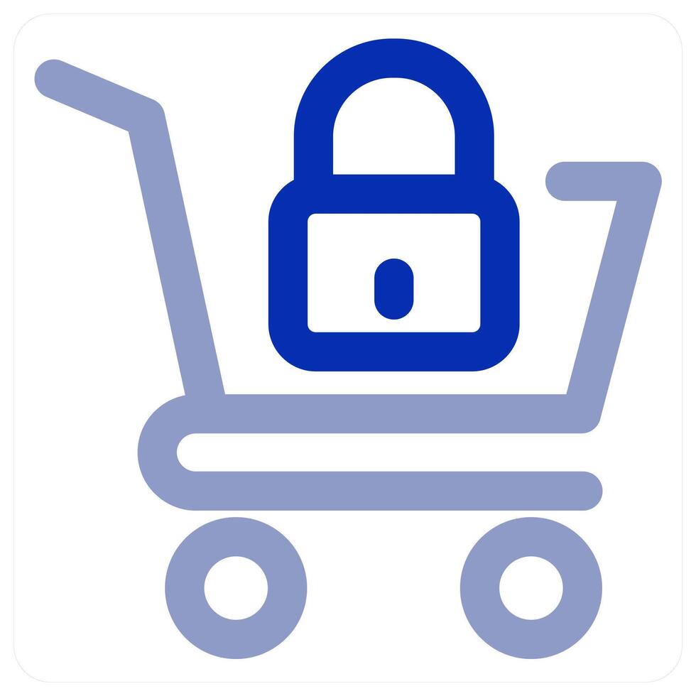 Cart Lock and lock vector