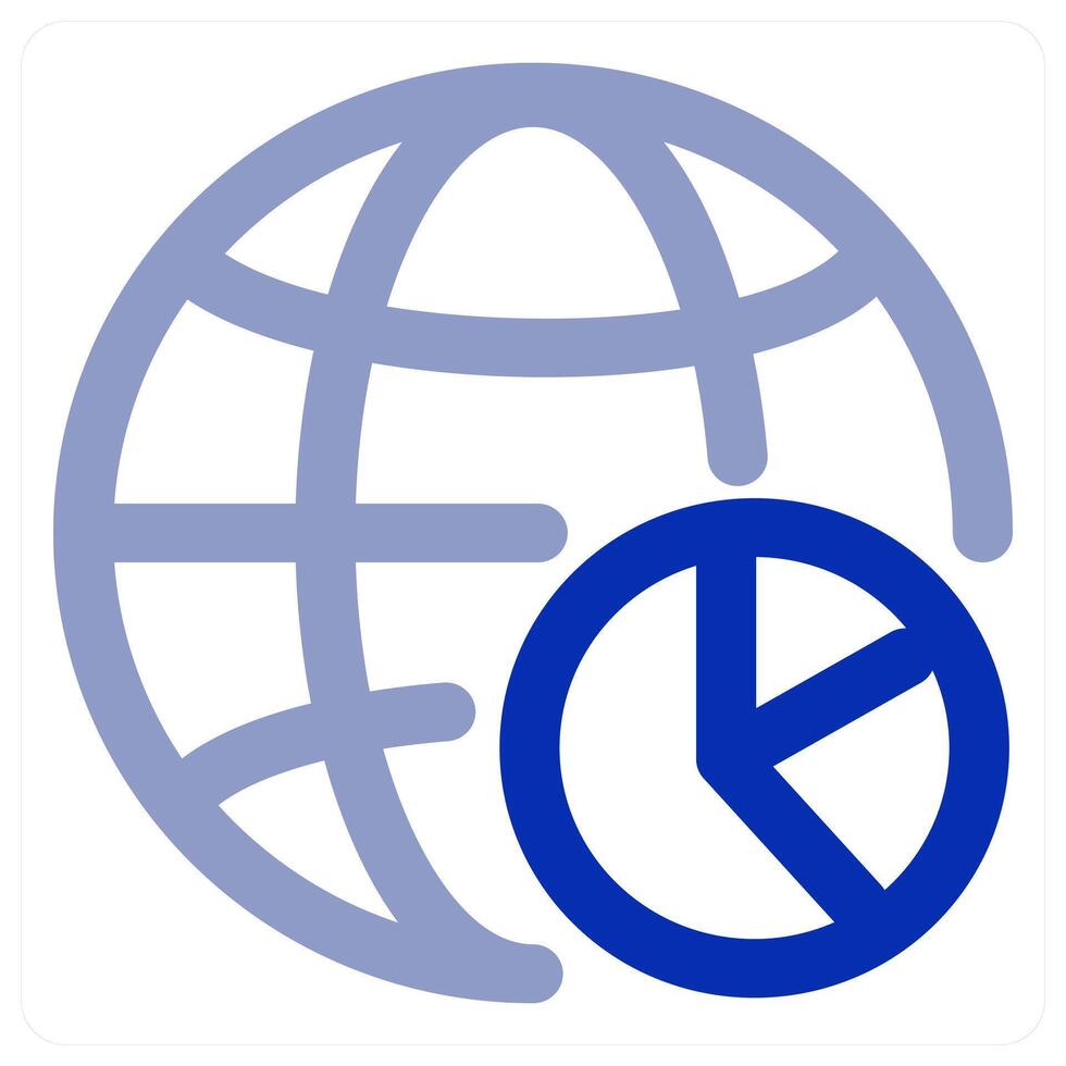 Global Statistics and data icon vector