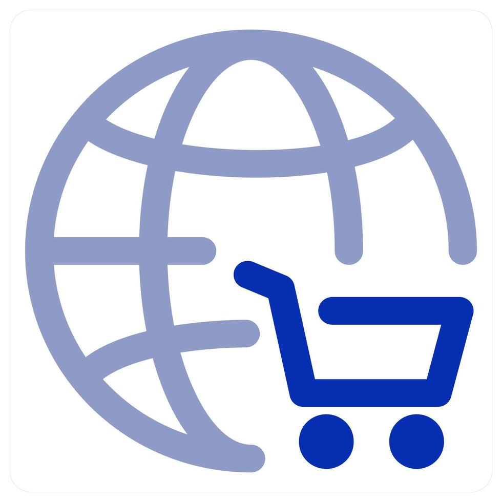 Global Cart and shopping concept icon vector