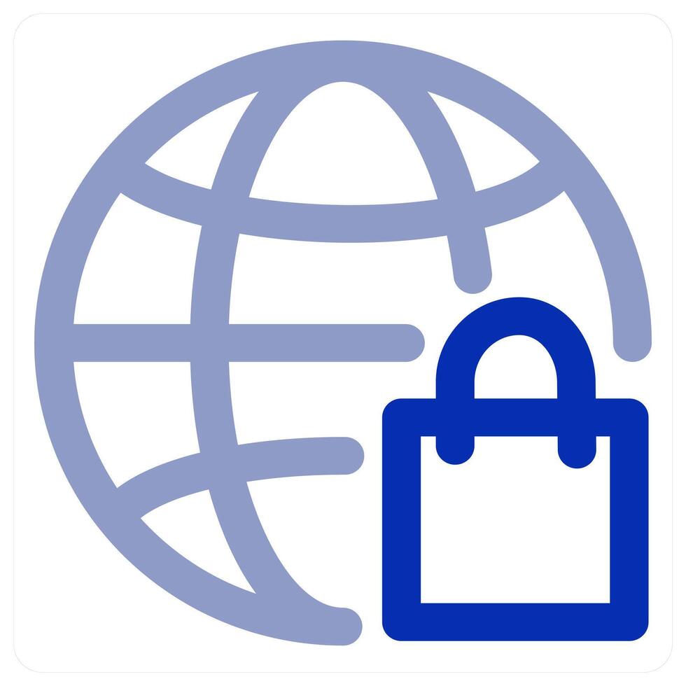 Global Shopping and ecommerce vector