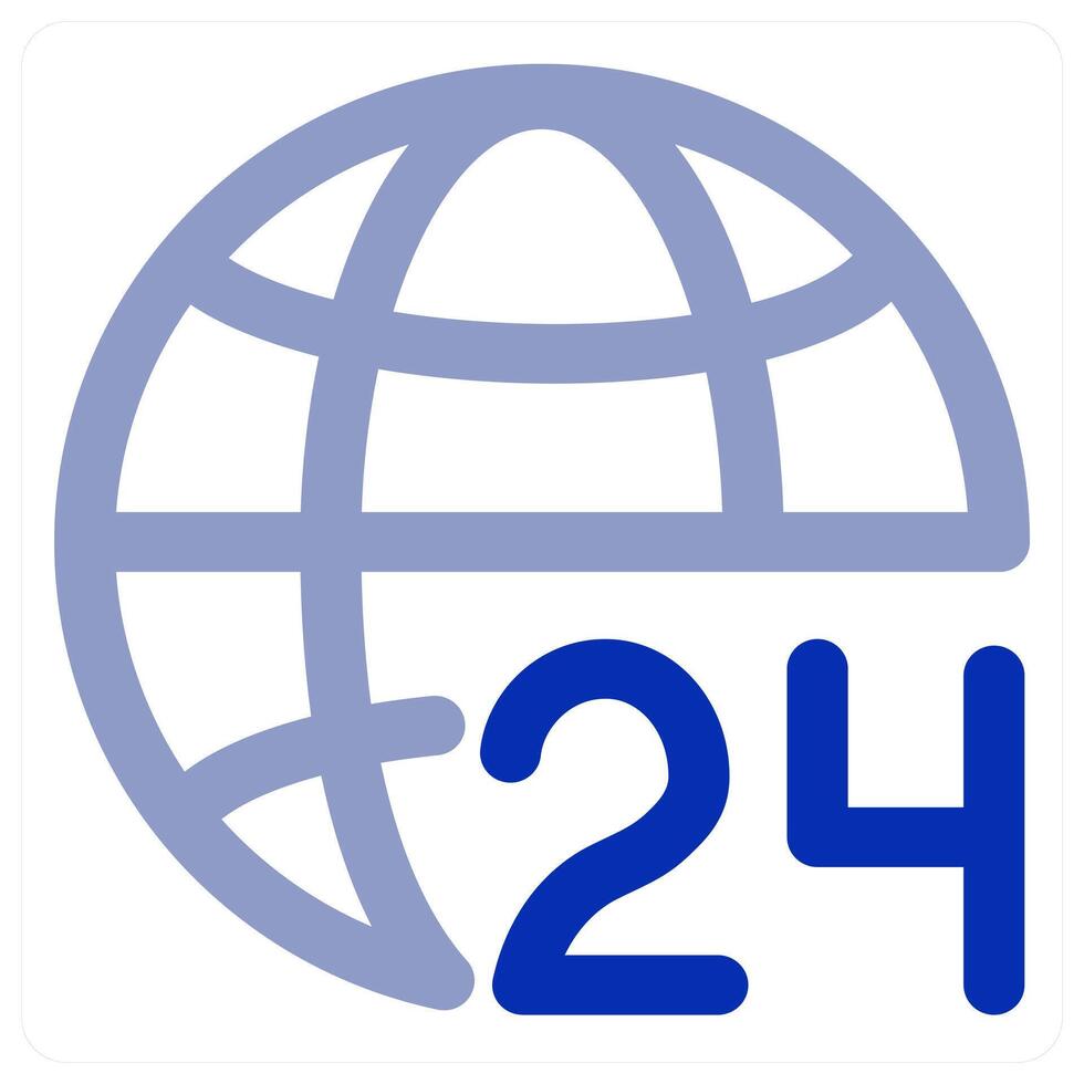 24x7 Global and connection vector