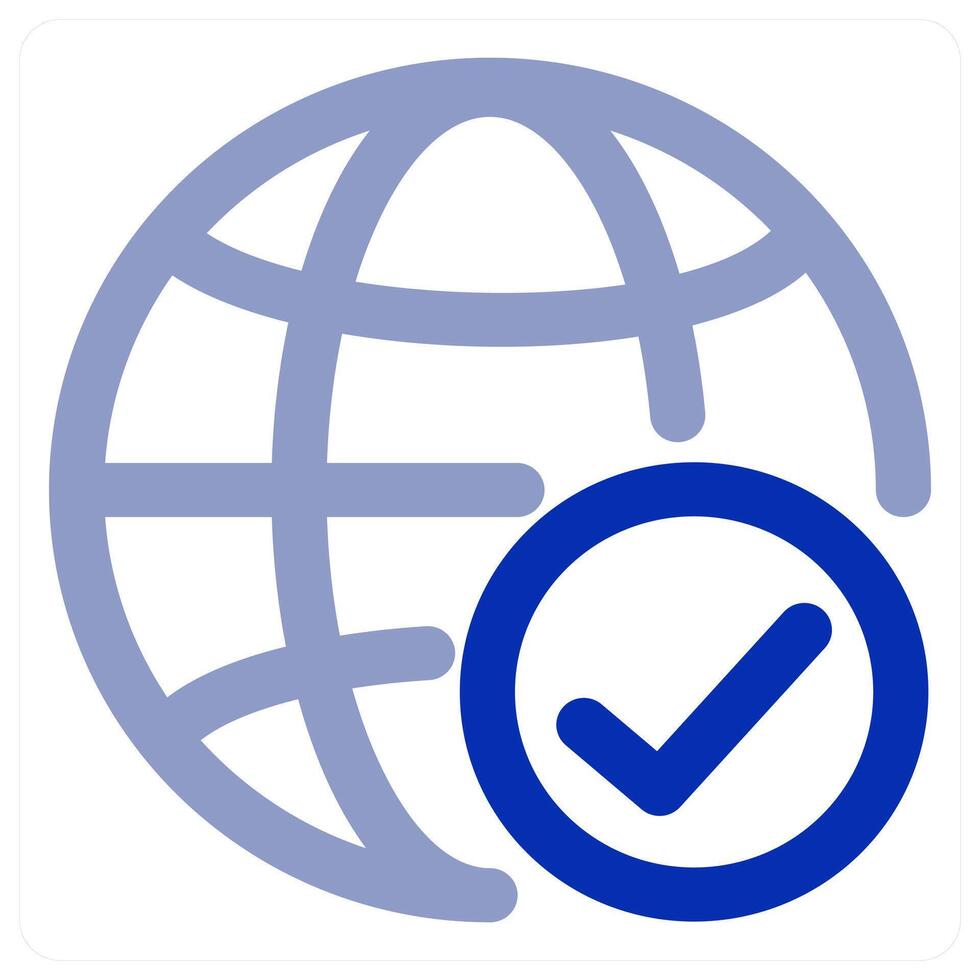 Approve Global and connection concept vector
