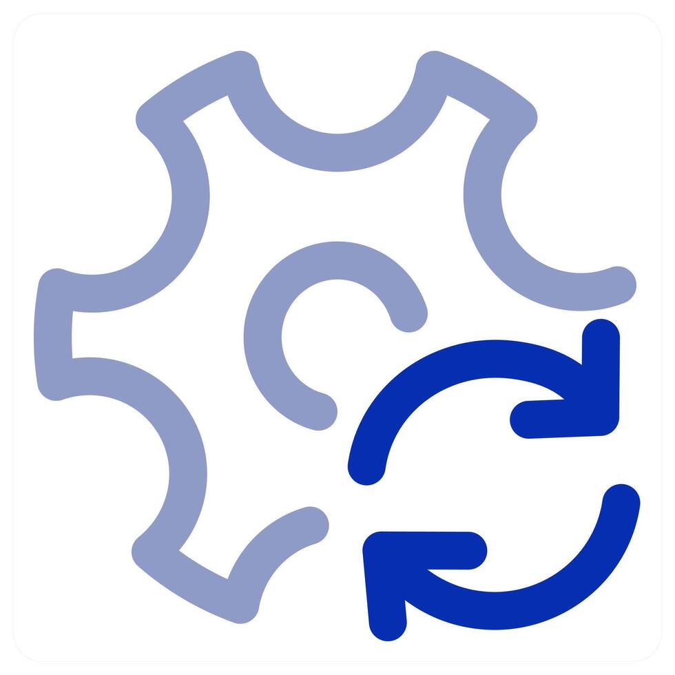 Refresh Setting and configuration icon concept vector
