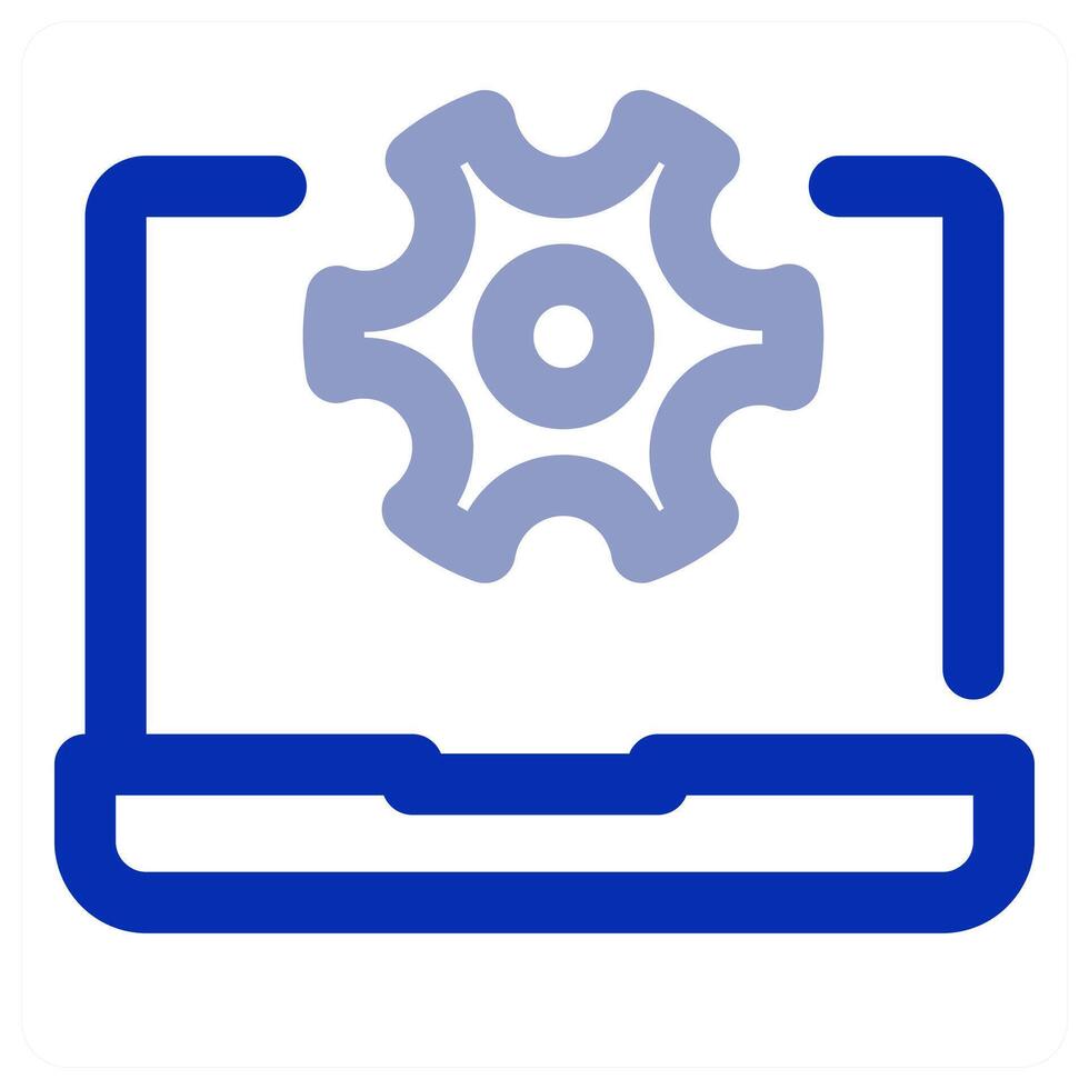 Laptop Setting and configuration vector