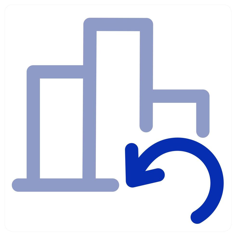 Refresh Graph and statistics icon vector