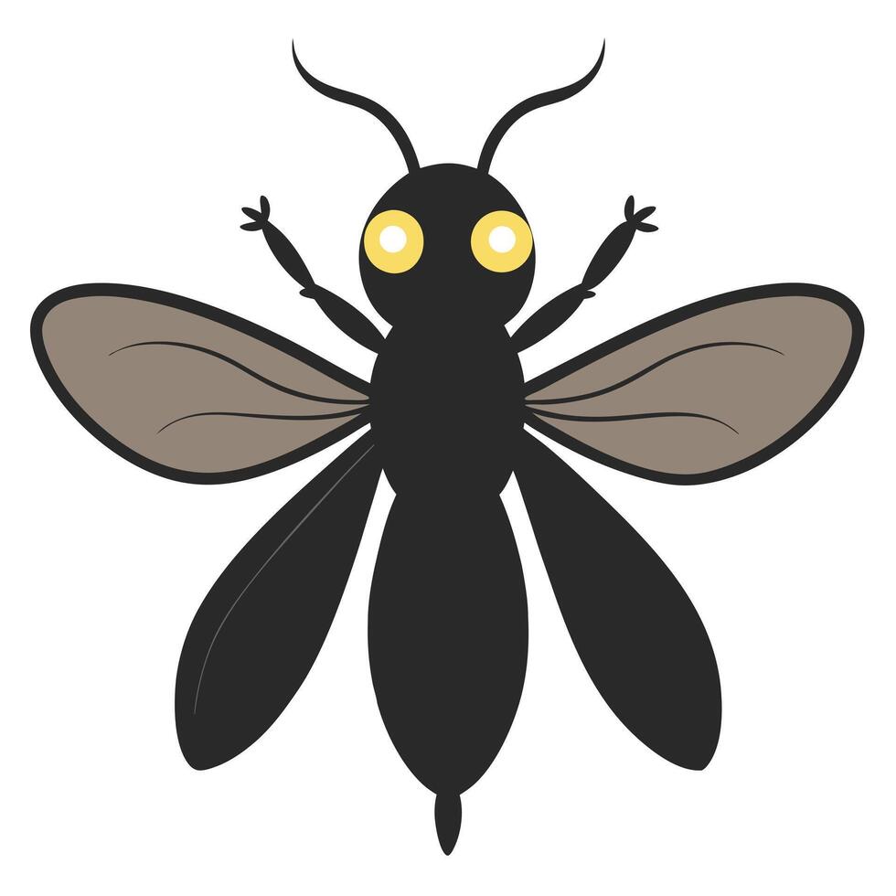 Cute Cartoon Insect Graphic Isolated On White Background Illustration vector