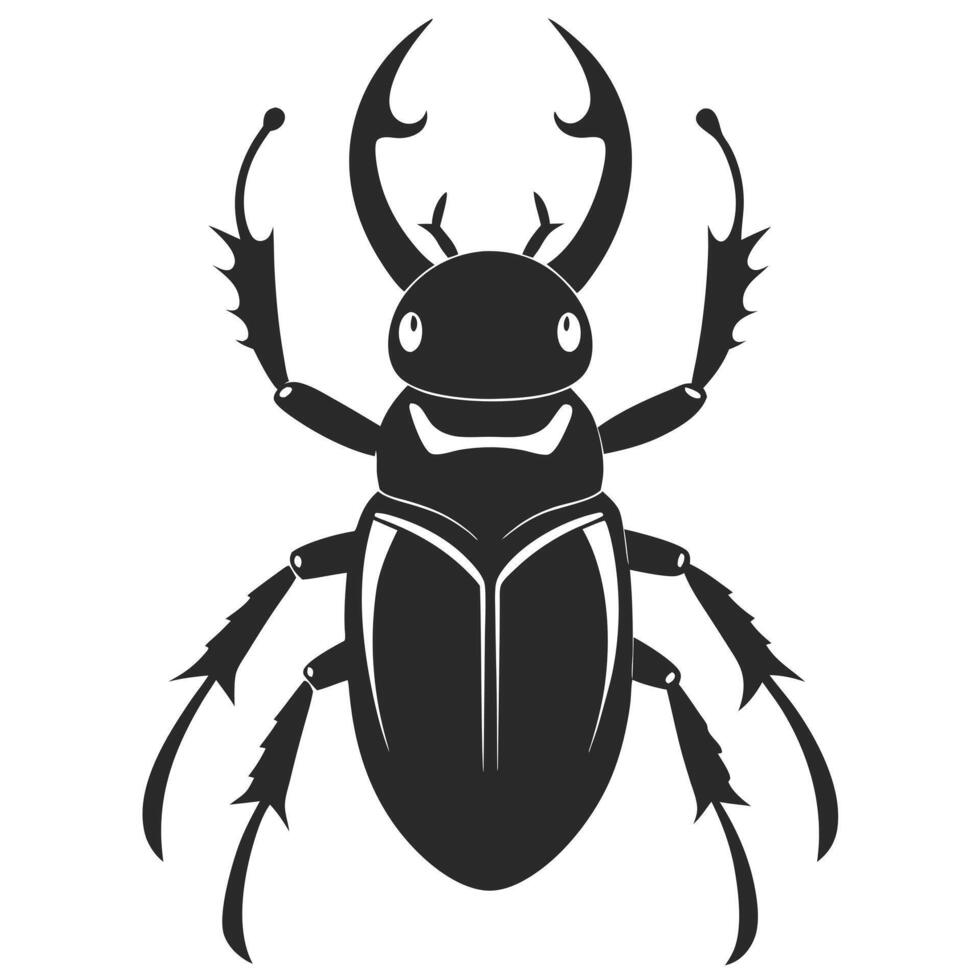 Stag Beetle Illustration Detailed Insect Graphic For Print Or Web Design vector