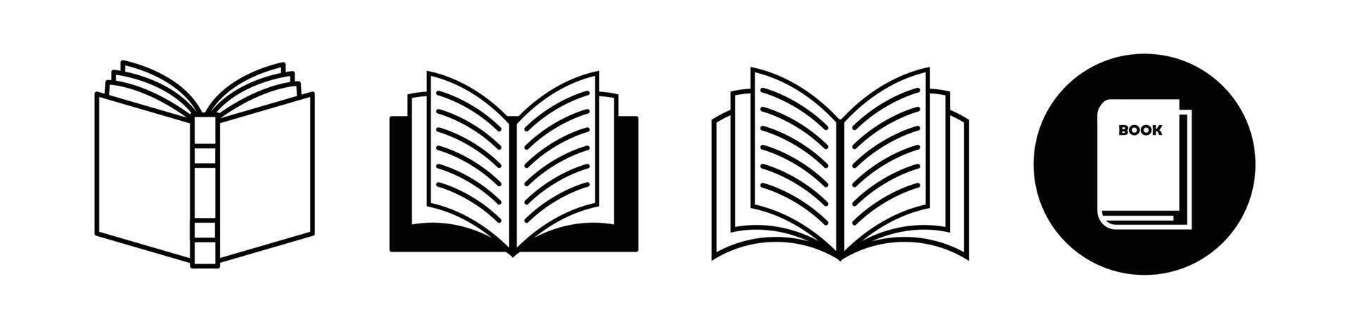 A set of four books with different shapes vector