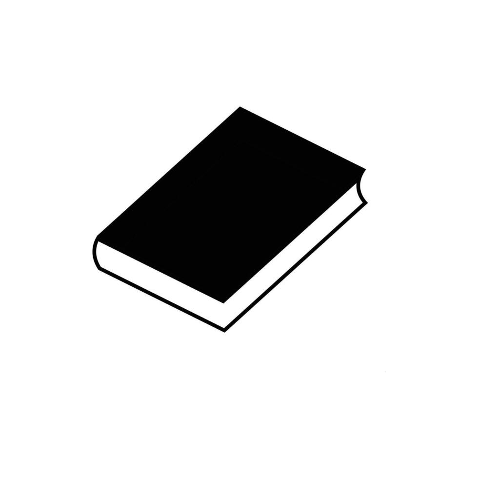 book icon in black color. vector