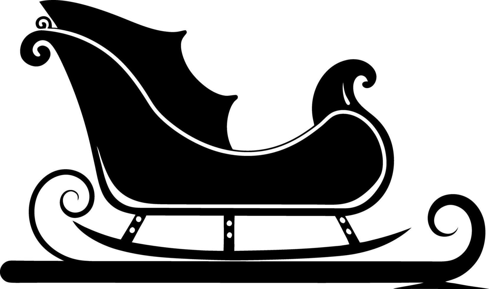 Santa claus sleigh clip art vector