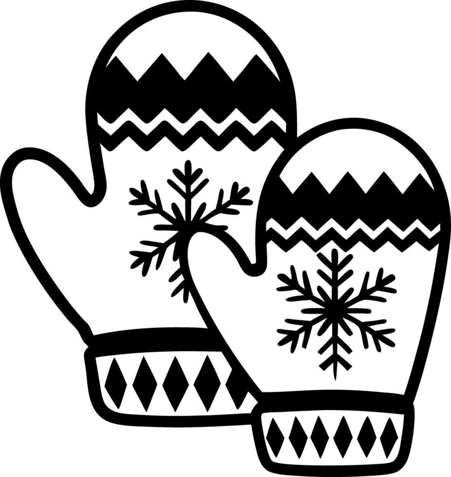 Free printable winter mittens clip art vector