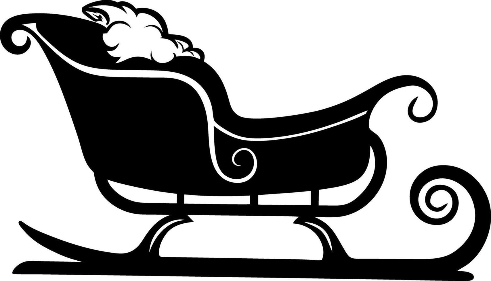 Santa claus sledge clip art vector