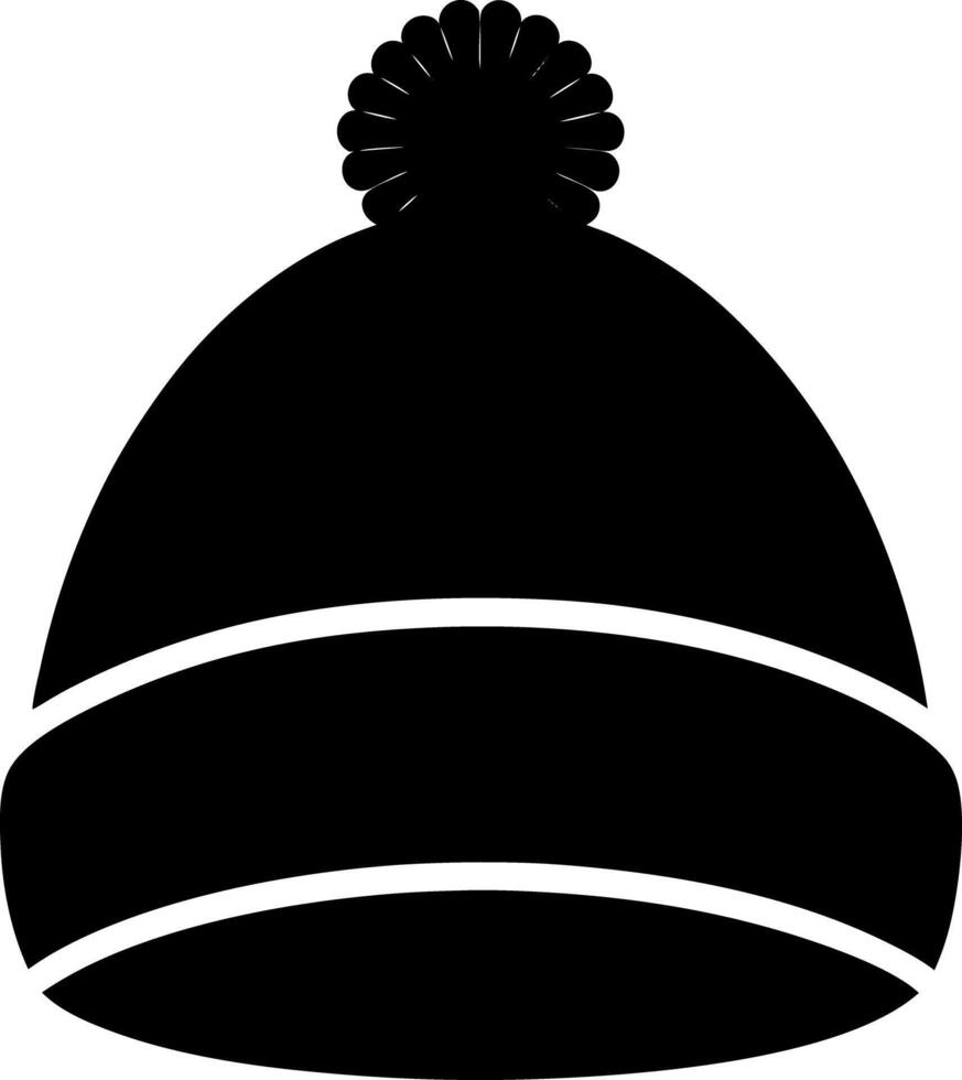 Winter hat icon vector