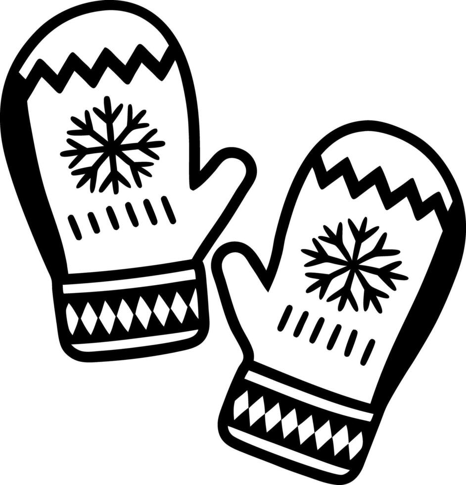 Free winter mittens clipart vector