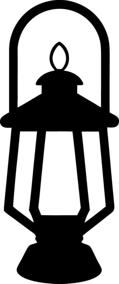 A black and white silhouette of a lantern vector