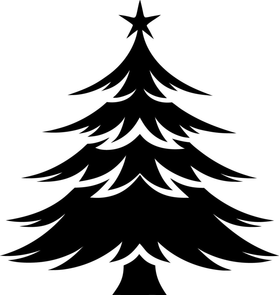 Christmas tree silhouette vector