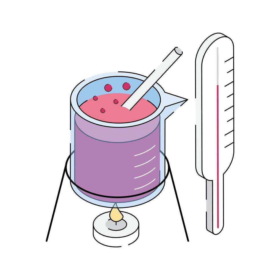 Get this amazing isometric icon of lab heating apparatus vector