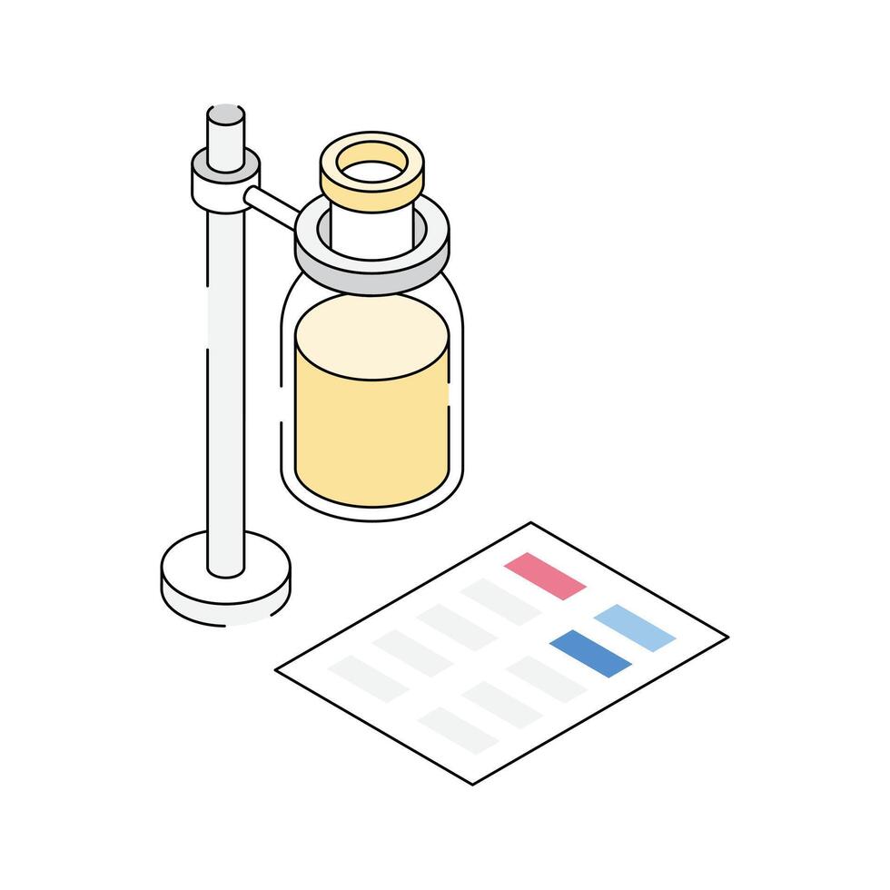 Lab stand icon creatively designed in isometric outline style vector