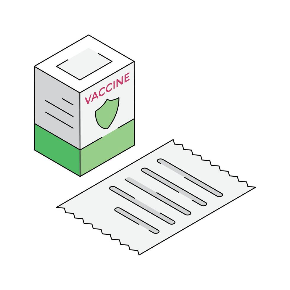 Get this amazing isometric icon showing vaccine medicine vector