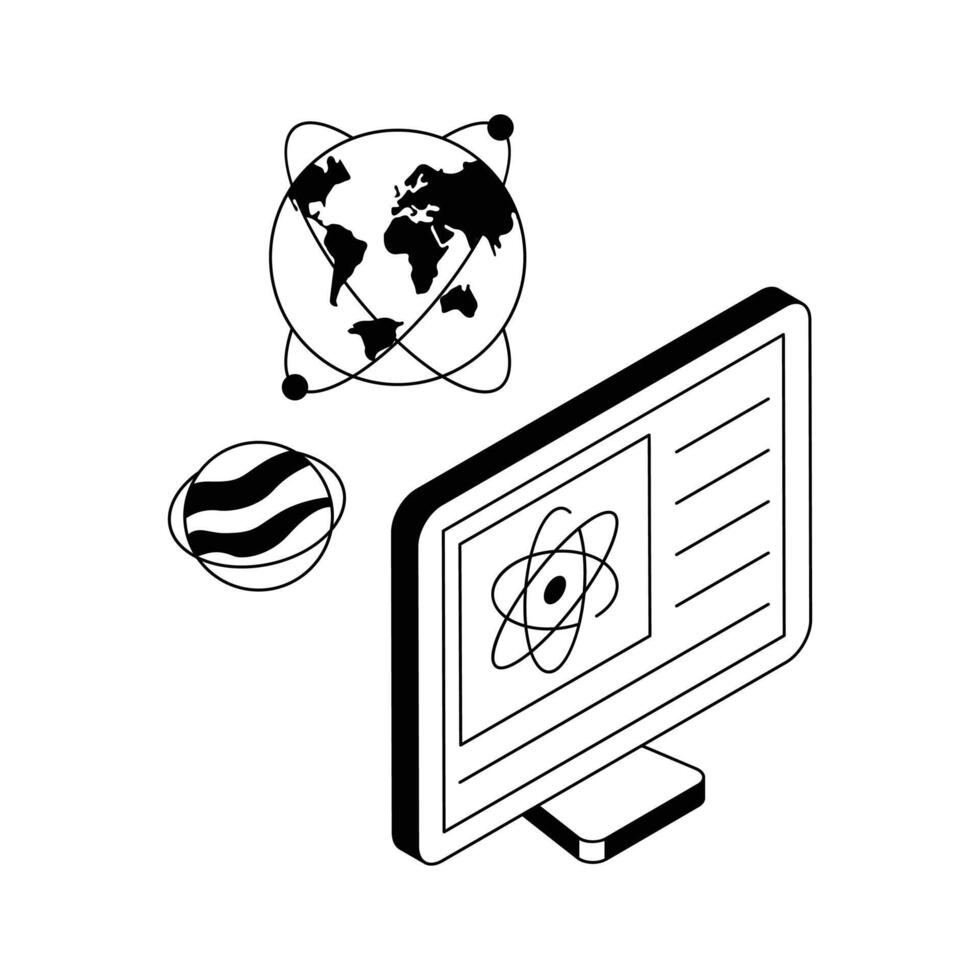 A handy isometric style icon of science education. vector