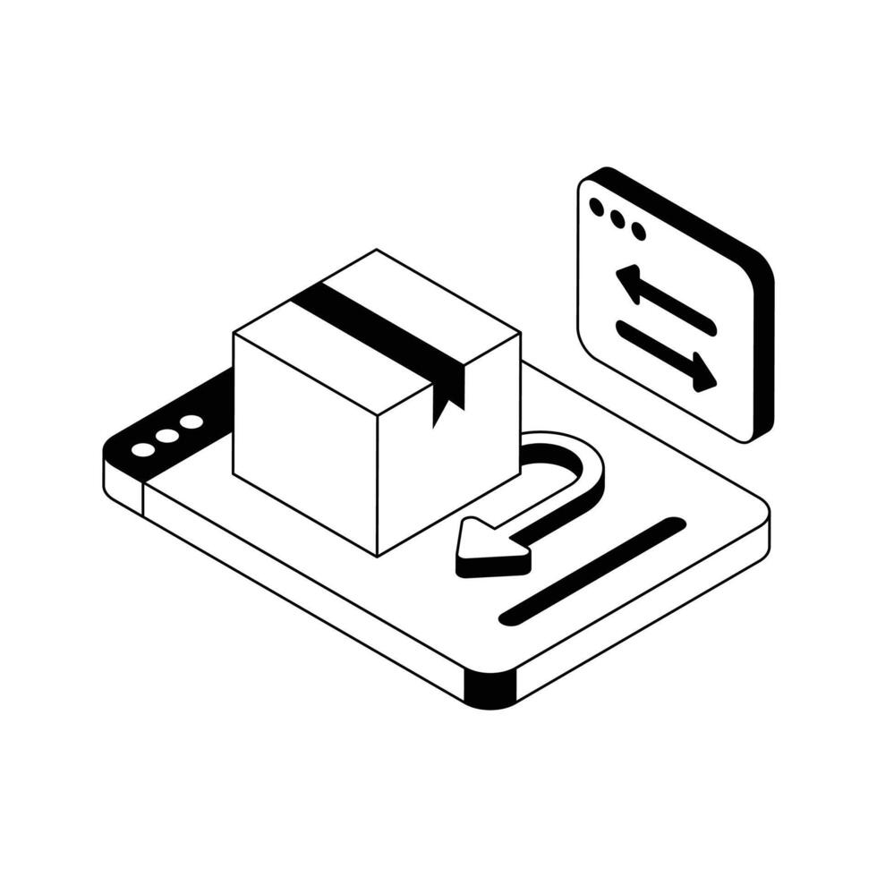 A handy isometric style icon depicting return product policy. vector