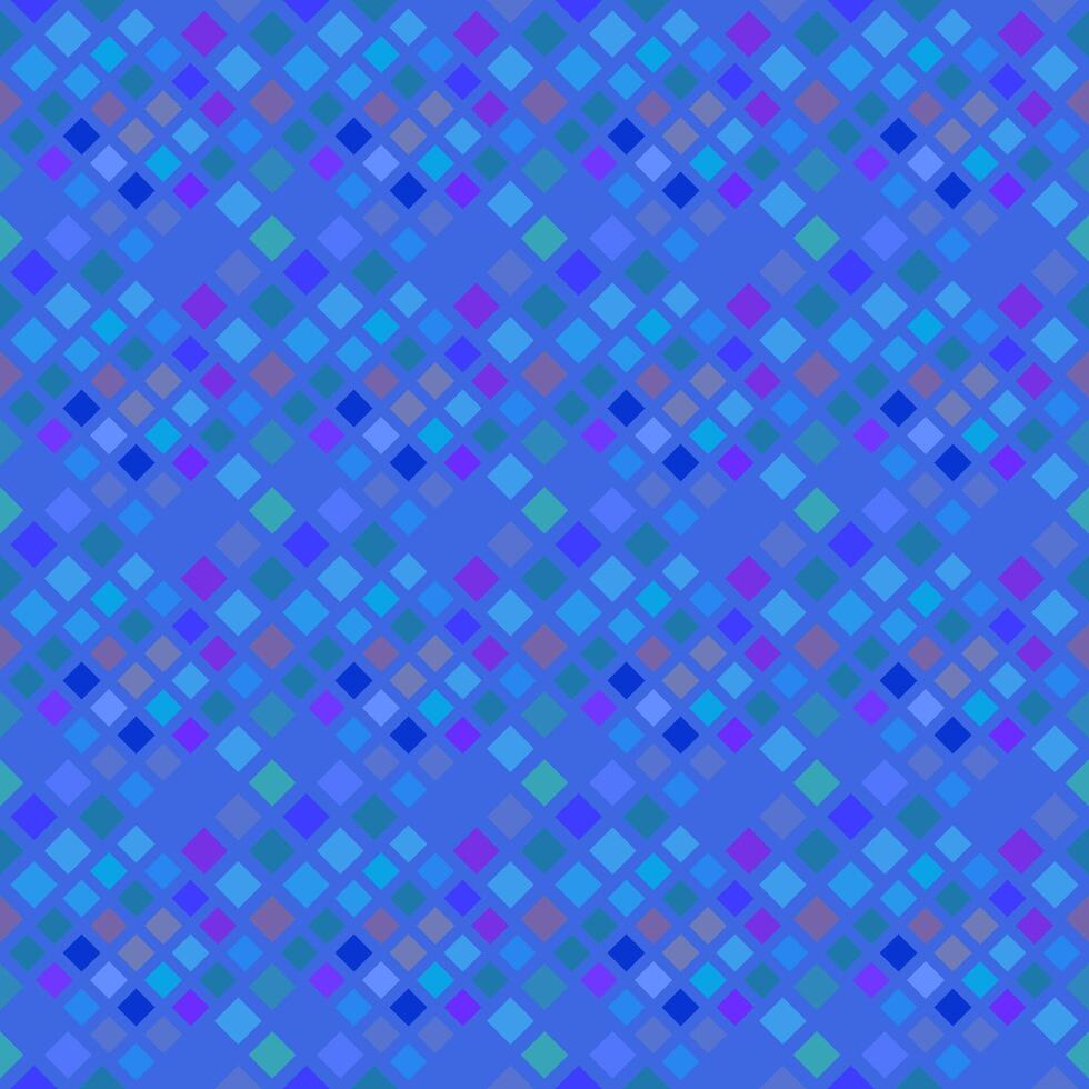 Geometrical seamless blue diagonal square pattern background vector