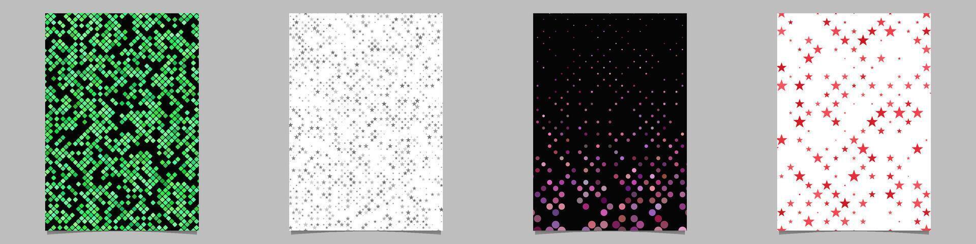 Geometrical brochure background set vector