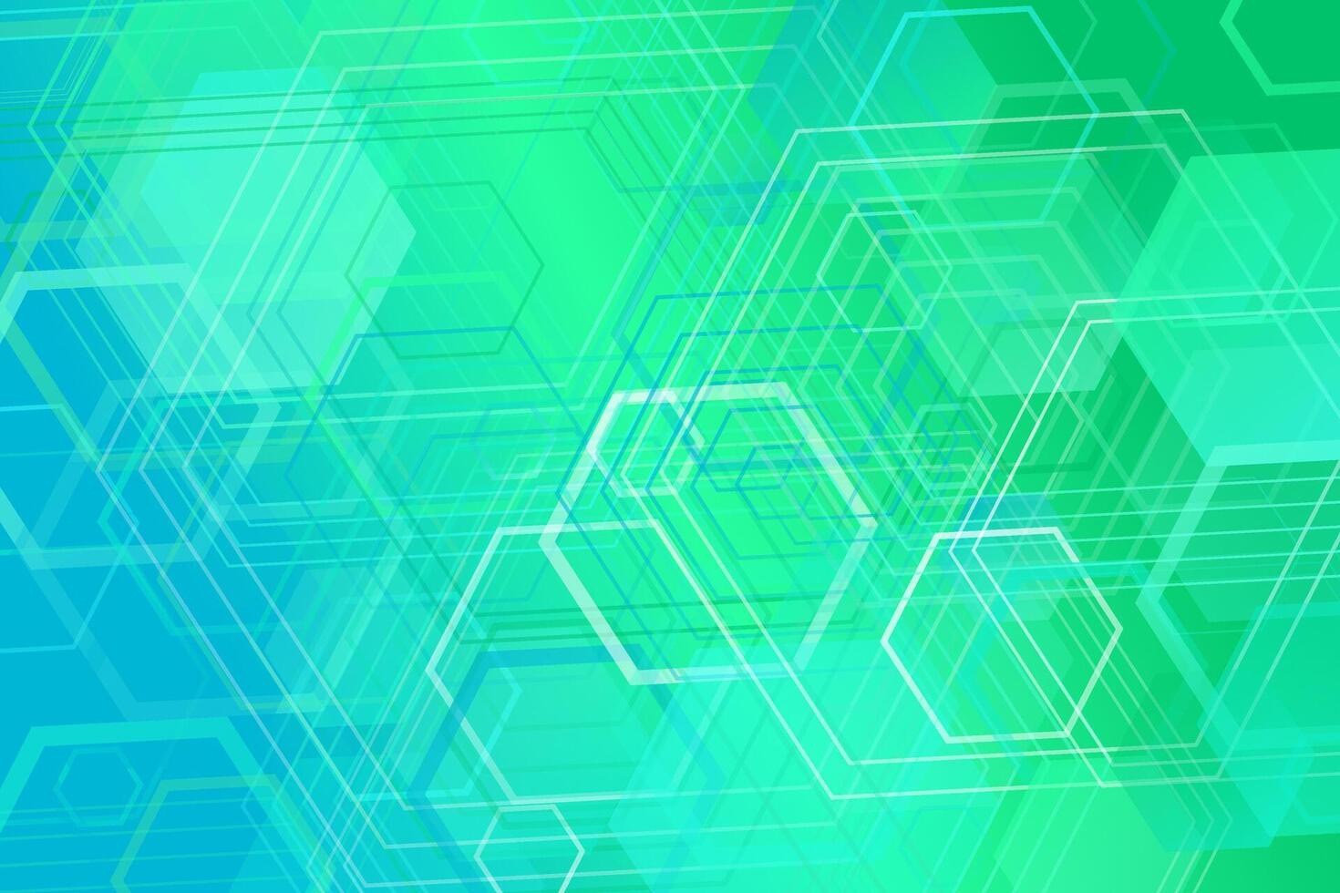 Gradient geometrical abstract technology landing page background with hexagons vector